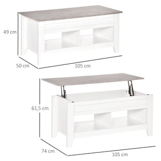 Cotes : 105 x 50 x 49 cm, plateau relevé 61,5 cm